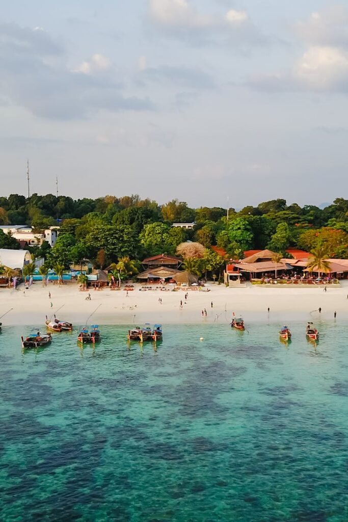 Top View of Boats on Beach